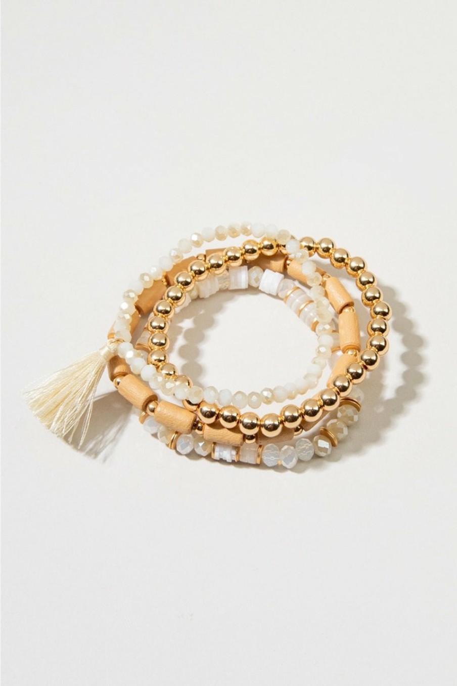 Francesca's Yara Beaded Bracelet Set Brown Bracelets