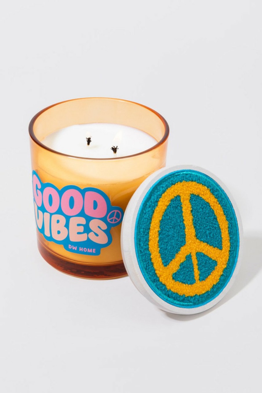 Francesca's Dw Home Good Vibes Rug Top Scented Candle Orange Candles