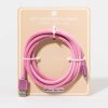 Francesca's Velvet Mfi Cable Pink Tech