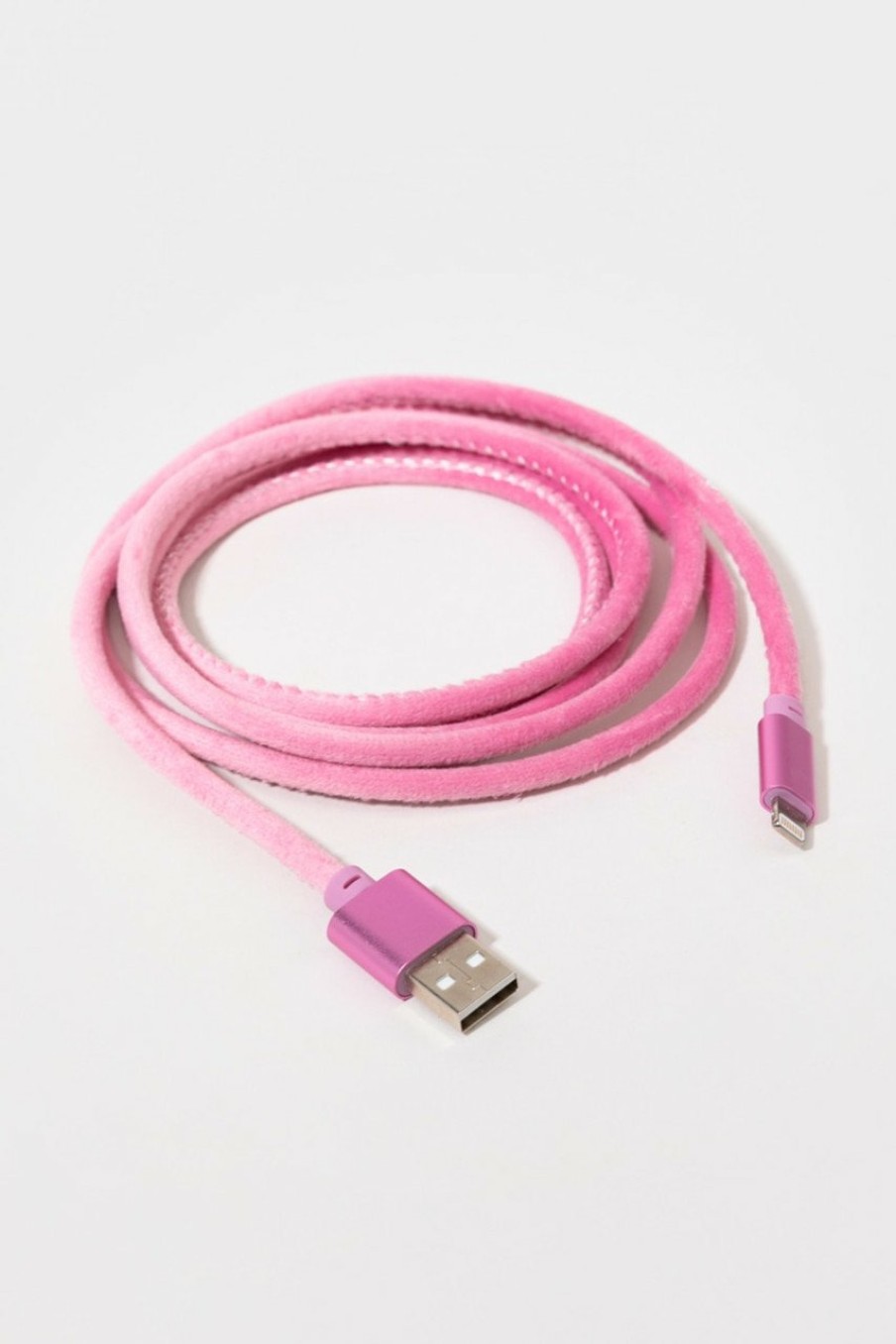 Francesca's Velvet Mfi Cable Pink Tech