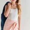 Francesca's Chyanne Linen Wrap Mini Skirt Skirts