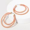 Francesca's Rhiannon Wrap Hoop Earrings Coral Earrings