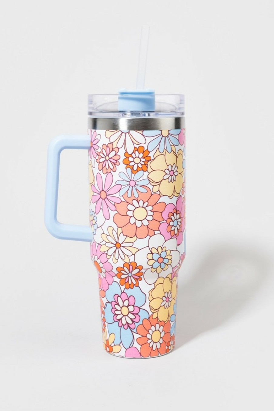 Francesca's Sammy Floral Print 40Oz Stainless Steel Tumblr Multi Drinkware