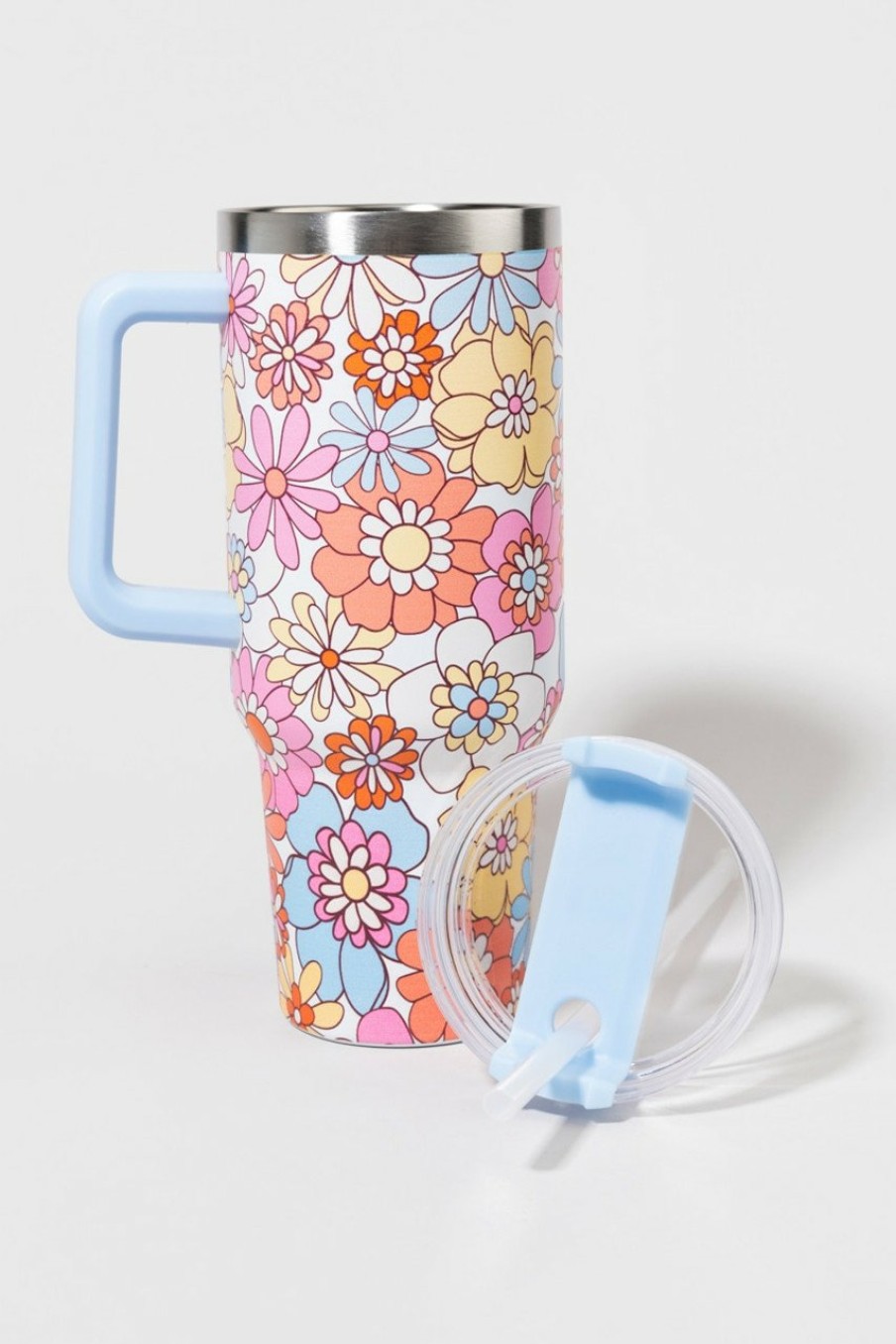 Francesca's Sammy Floral Print 40Oz Stainless Steel Tumblr Multi Drinkware