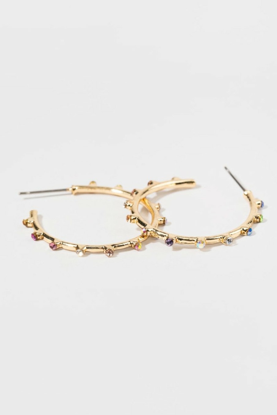 Francesca's Victoria Color Station Hoop Earrings Multi Earrings