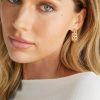 Francesca's Fargo Chain Link Open U Hoop Earrings Gold Earrings