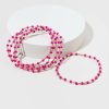 Francesca's Della Cylinder Neon Stretch Bracelet Set Fuchsia Bracelets