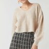 Francesca's Carina Soft V Neck Pullover Sweater Tops