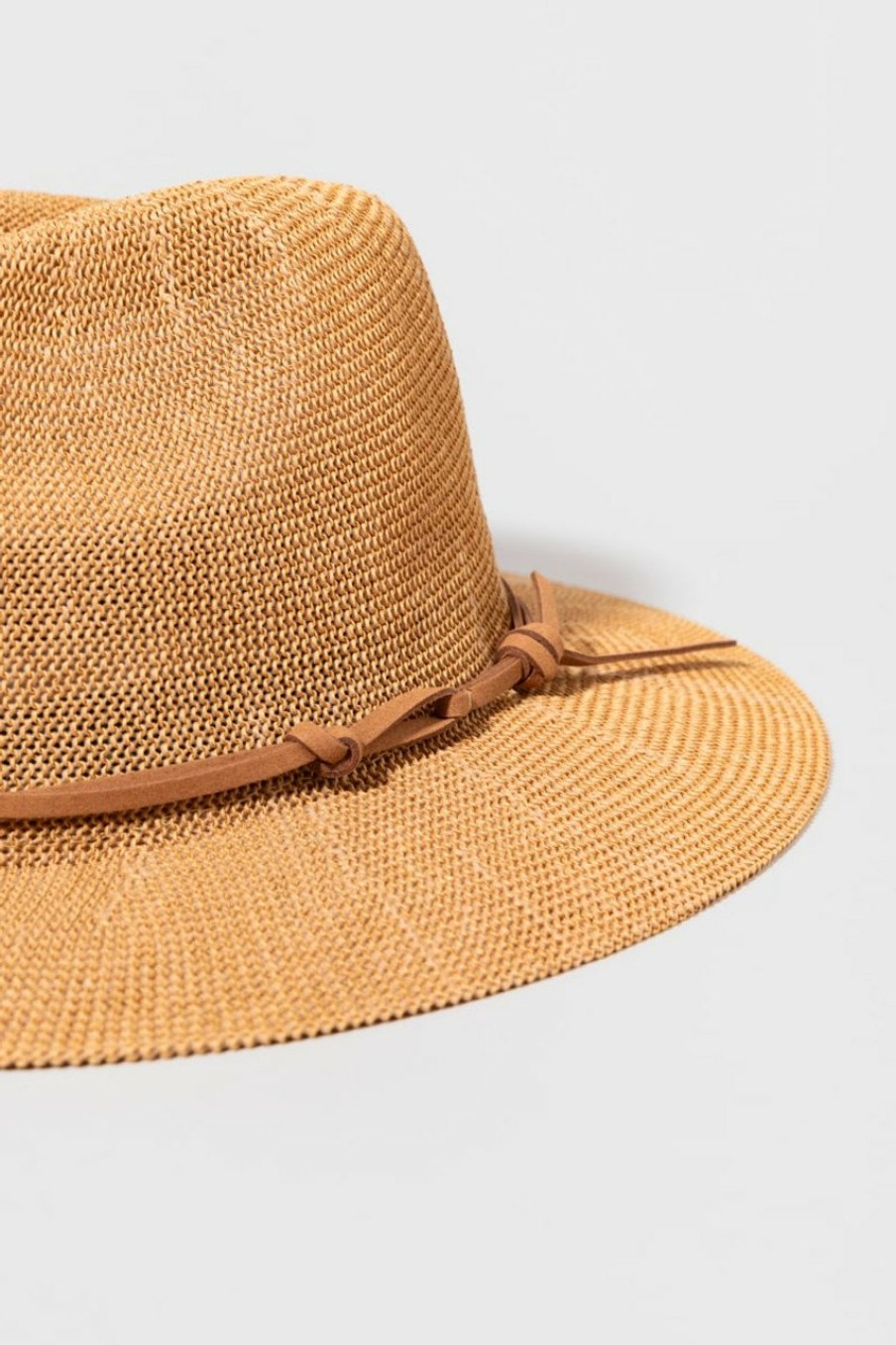 Francesca's Sophia Nubby Panama Hat Natural Hats