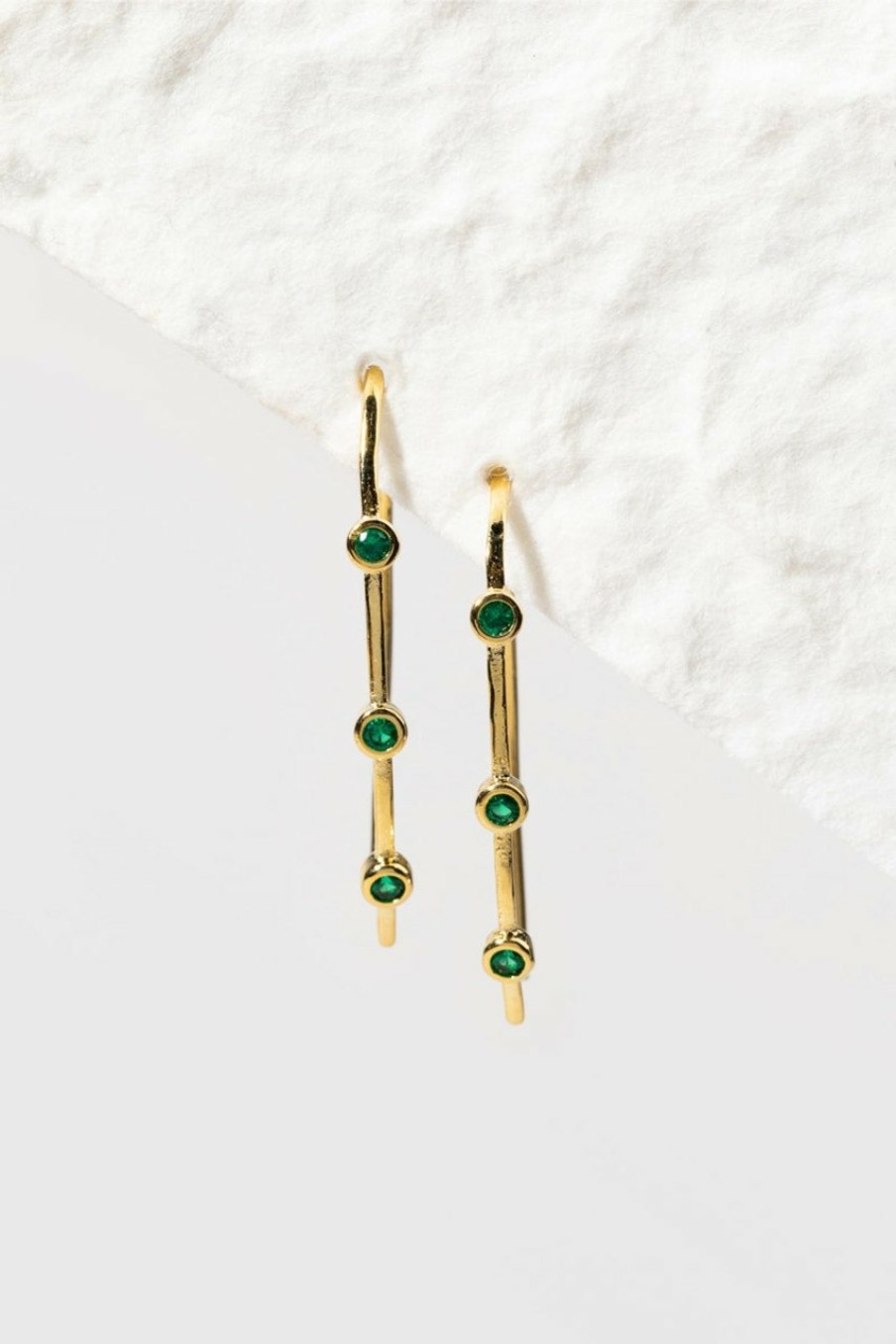 Francesca's Malinda Glass Earrings Green Earrings