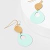 Francesca's Joanne Epoxy Paint Drop Earrings Mint Earrings