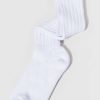 Francesca's Tonya Basic Slouchy Socks White Socks & Tights