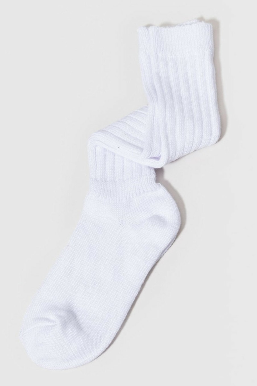 Francesca's Tonya Basic Slouchy Socks White Socks & Tights