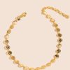 Francesca's Becca Delicate Smiley Anklet Gold Body Jewelry