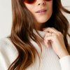 Francesca's Jamiee Slender Round Sunglasses Orange Sunglasses