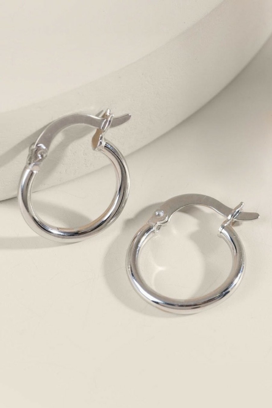 Francesca's Lana Mini Hoops Silver Earrings