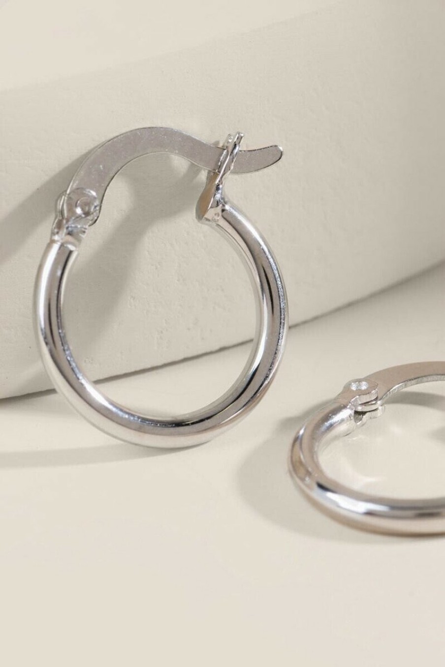 Francesca's Lana Mini Hoops Silver Earrings