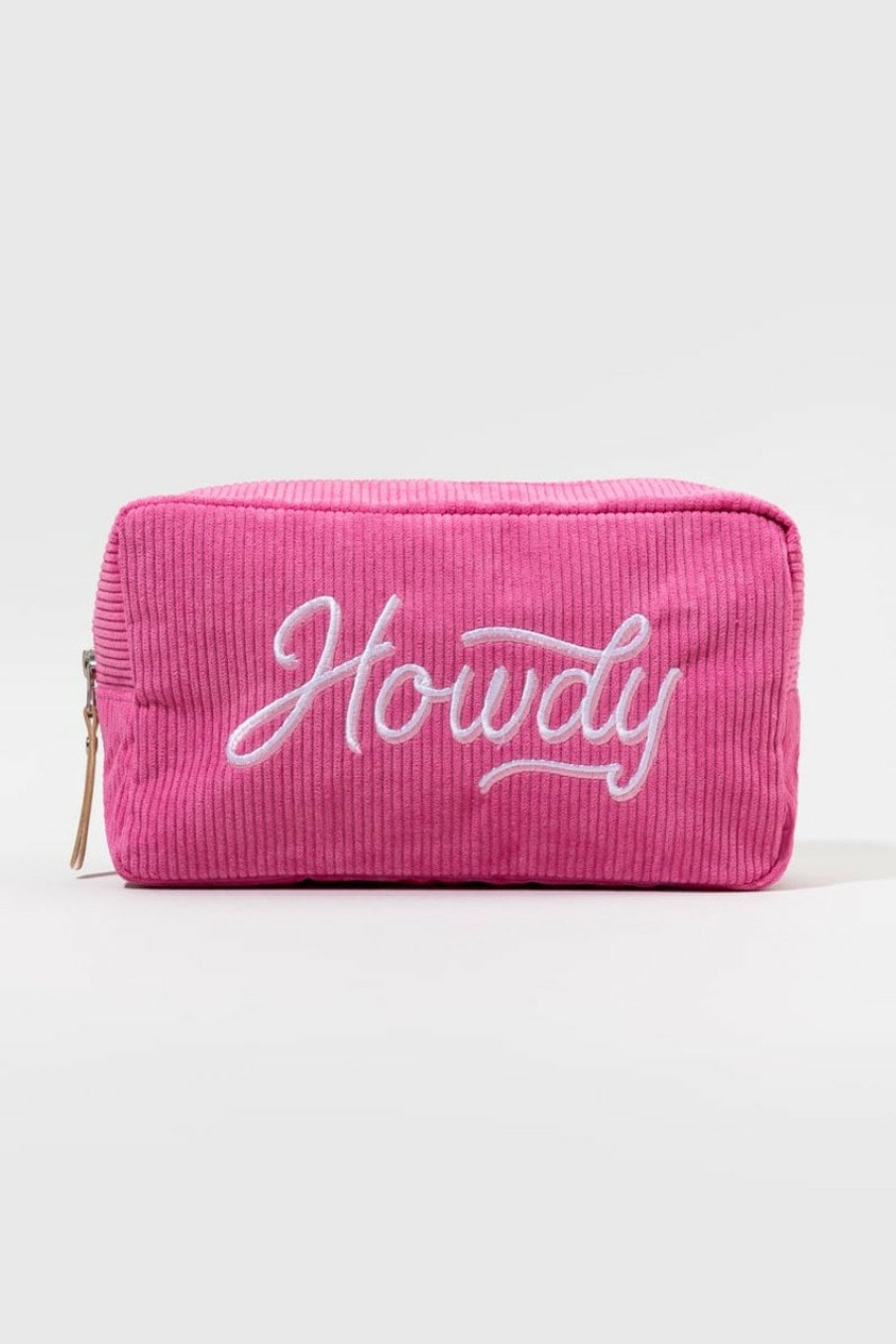 Francesca's Howdy Corduroy Cosmetic Bag Multi Beauty & Wellness