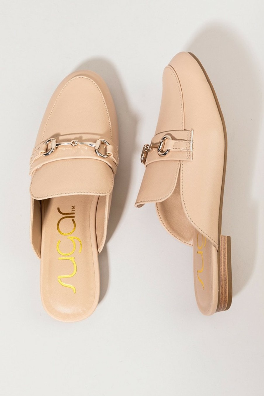 Francesca's Sugar Chain Mule Loafers Flats