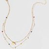 Francesca's Marlena Flower Bead Necklace Multi Necklaces