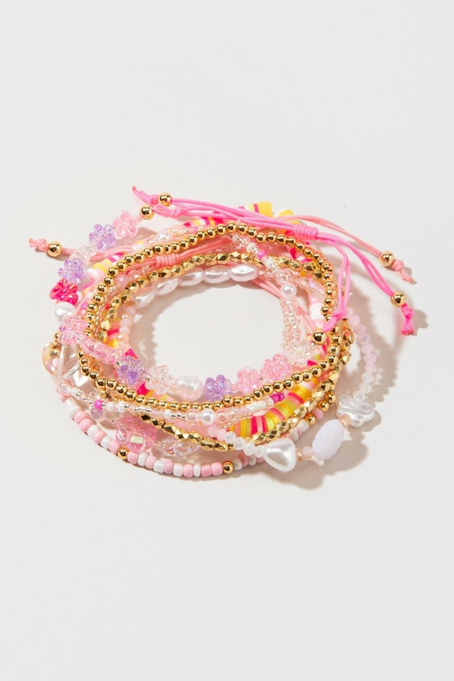 Francesca's Kirsten Friendship Pull Tie Bracelet Pack Multi Bracelets