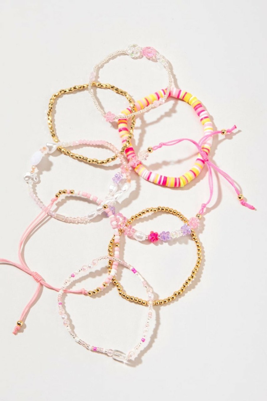 Francesca's Kirsten Friendship Pull Tie Bracelet Pack Multi Bracelets