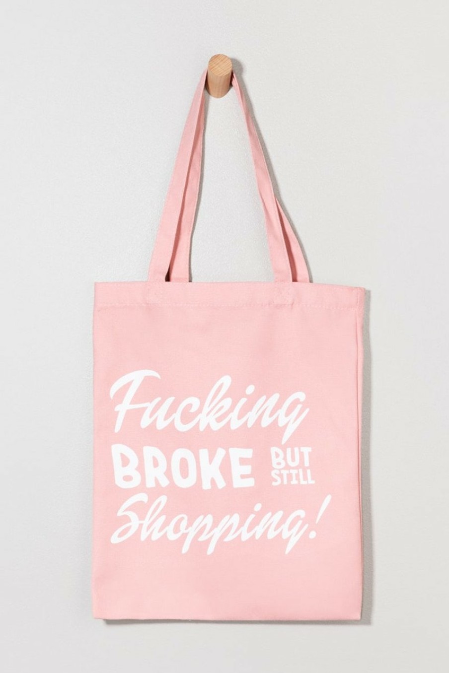 Francesca's Broke But Still Shopping Tote Bag Natural Bags & Wallets