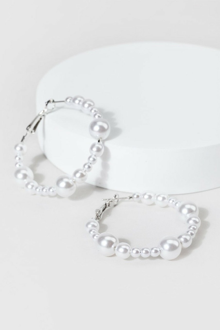 Francesca's Rosia Hoop Earrings Pearl Earrings