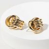 Francesca's Josephine Thick Loop Stud Earrings Gold Earrings