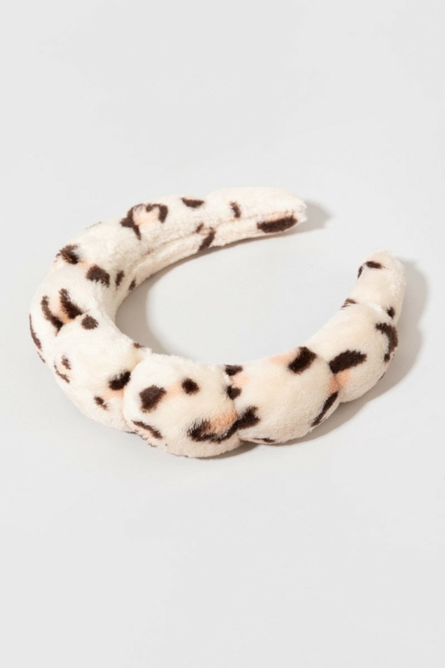 Francesca's Leslie Leopard Puffy Spa Headband Multi Hair