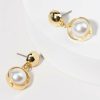 Francesca's Kendra In Circle Drop Earrings Pearl Earrings