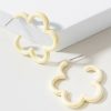 Francesca's Cher Iridescent Flower Hoops White Earrings