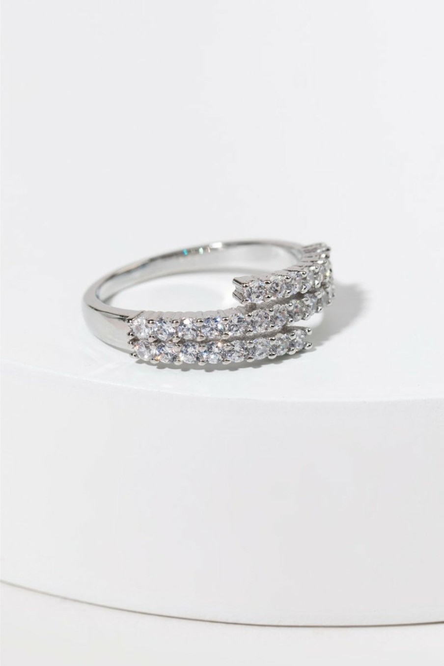 Francesca's Susie Wrap Bars Ring Silver Rings