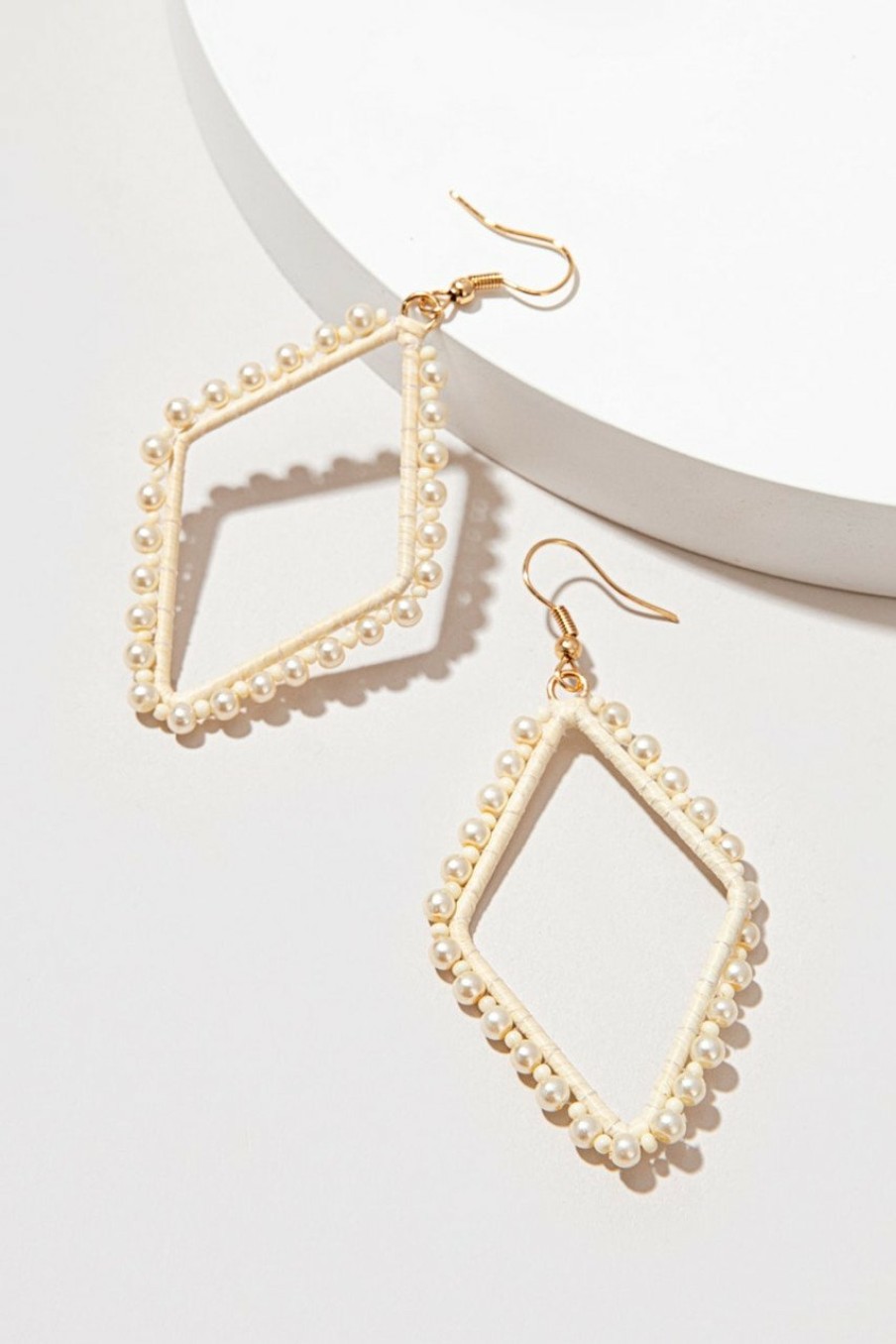 Francesca's Ellie Pearl Drop Earrings White Earrings