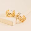 Francesca's Miranda Chain Huggie Hoop Earrings Gold Earrings