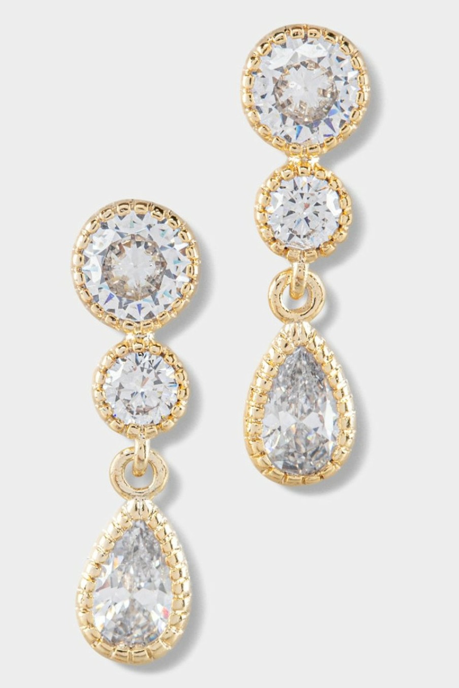 Francesca's Renee Cz Teardrop Earrings Crystal Earrings