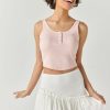 Francesca's Sharlene Asymmetrical Flippy Mini Skirt White Skirts