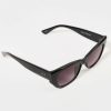 Francesca's Jude Narrow Angular Cat Eye Sunglasses Black Sunglasses