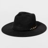 Francesca's Harrietta Panama Hat Black Hats