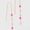 Francesca's Rosa Delicate Glass Bead Earrings Pink Earrings