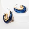 Francesca's Susan Resin Organic Hoop Earrings Blue Earrings