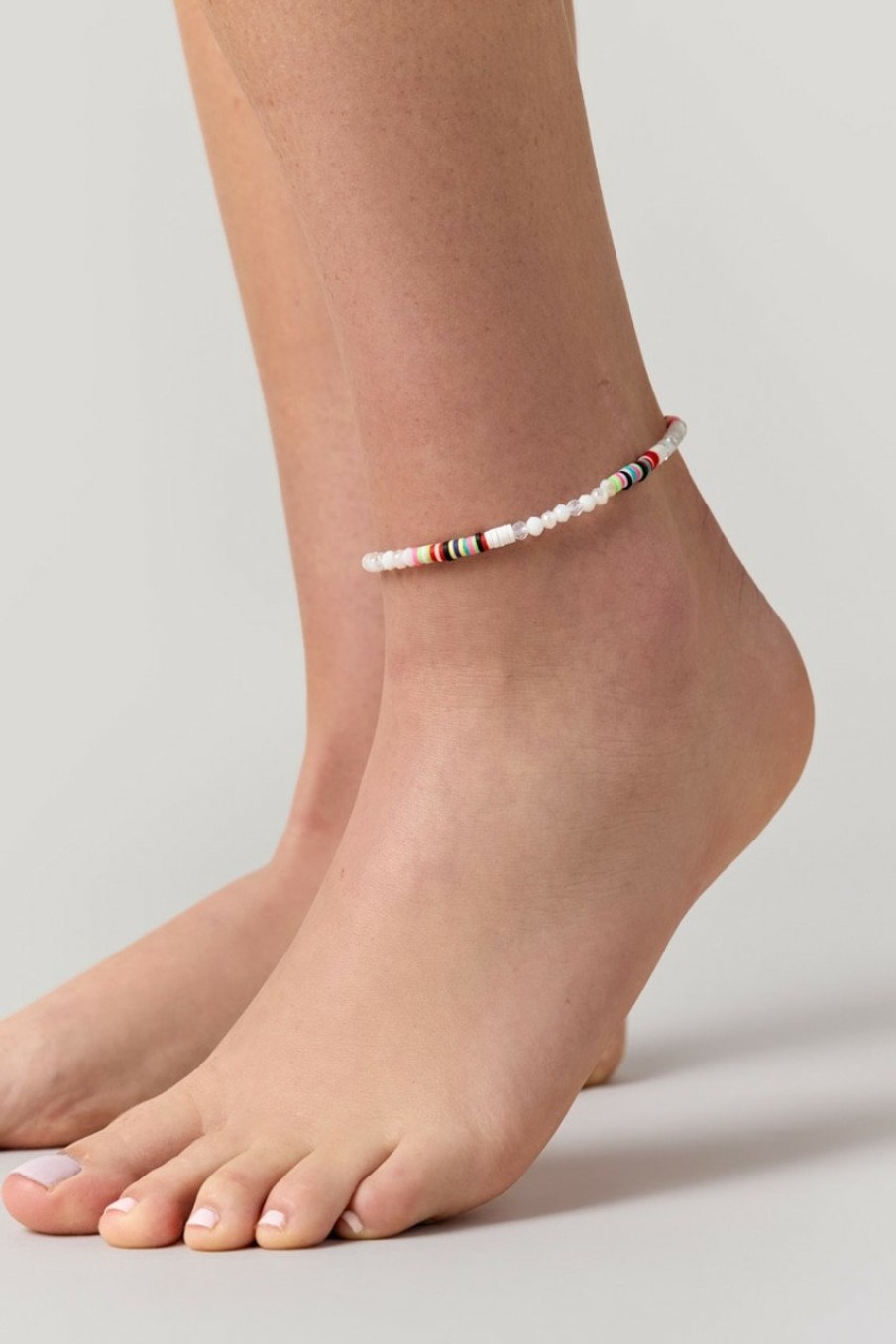 Francesca's Anne Block And Pearl Anklet Multi Anklets