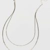 Francesca's Martha Multi Row Necklace Silver Necklaces