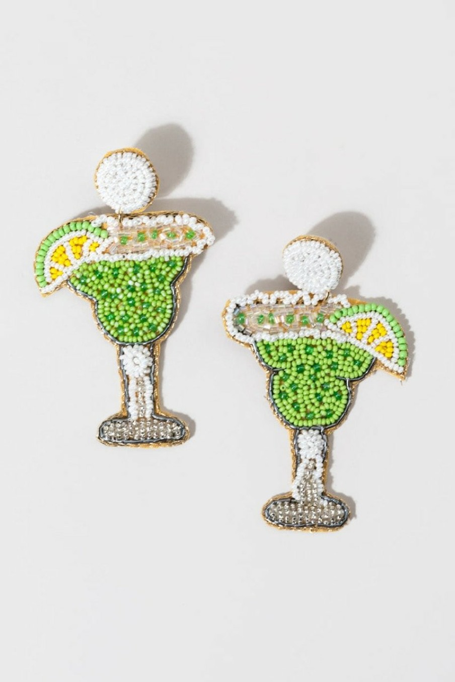 Francesca's Gene Margarita Seedbead Drop Earrings Green Earrings