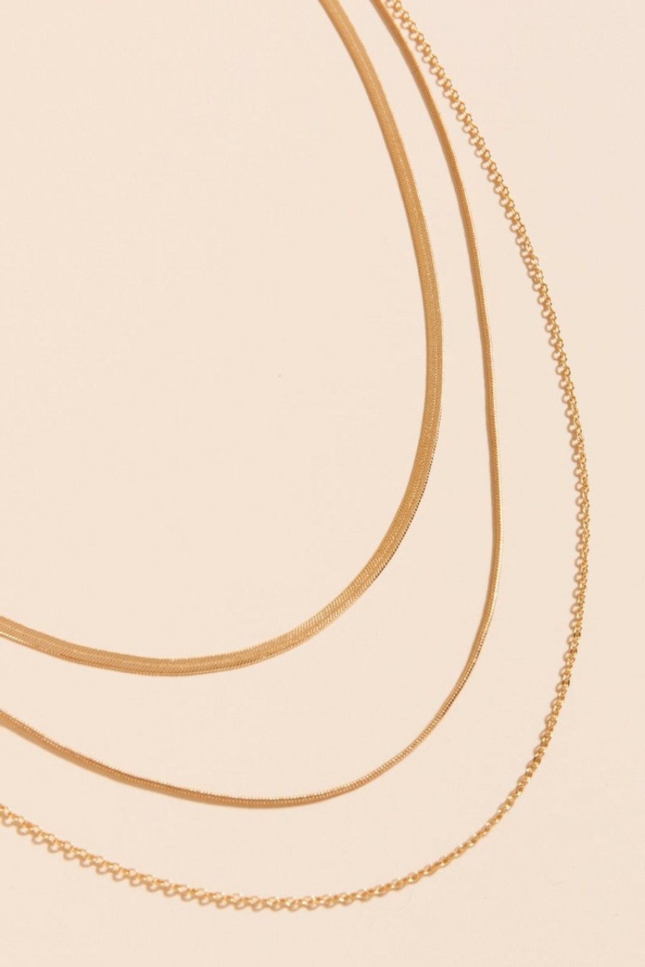 Francesca's Daphne Layered Chain Necklace Gold Necklaces