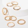 Francesca's Kennedy Slim Rings Set Gold Rings