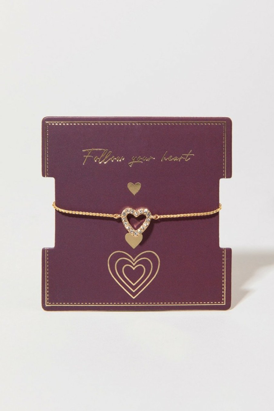 Francesca's Follow Your Heart Bracelet Gold Bracelets