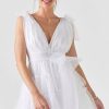 Francesca's Lorena Pearl Tiered Dress White Dresses