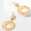 Francesca's Leanna Raffia Drop Earrings Natural Earrings