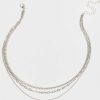 Francesca's Courtney Layered Chain Necklace Silver Necklaces